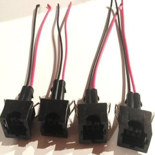 10pcs/lot 2 Pin/Way EV1 OBD1 Injector Plug Connector With Wire Pigtails For Honda CIVIC Acura Integra ECLIPSE EVO DSM