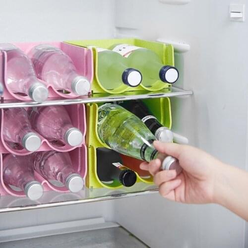 Refrigerator wine bottle Rack Beer Holder Drink storage box fridge Beverage carafe stand shelf freezer support carrier steady