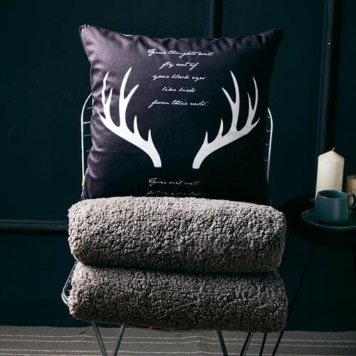 Thick lamb velvet pillow quilt folding pillow blanket winter warmquilt office chair throw pillows for couch cushion cover