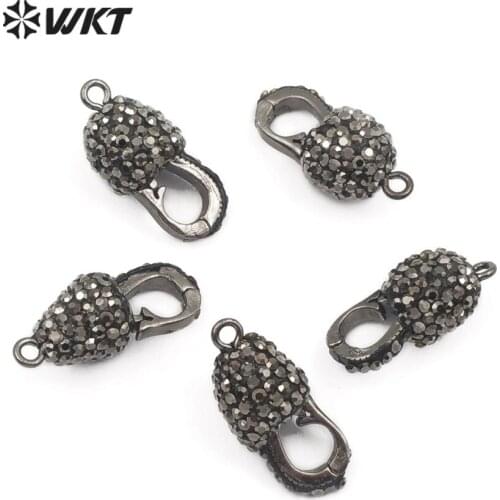 WKT JF316 Wholesale Fashionable Handwork Clasp Jewelry Accessories With Ancient Silver Rhinestone Pave Fashion Jewelry Making