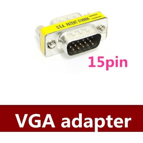 100PCS/LOT 15 pin VGA male to male connector ,DB15 VGA connector adapter Free shipping