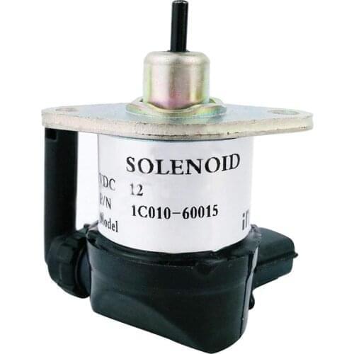 1C010-60015 6680749 Stop Solenoid 12V Fuel Shutdown Solenoid for S300 T250 T300 Excavator Engine Aftermarket Parts
