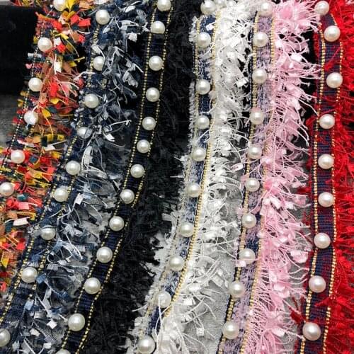 2 Yard 22color Nylon Pearl Embroidered Lace Edge Trim Ribbon Applique Sewing Craft Crochet Fabric Edging Trimmings Vintage