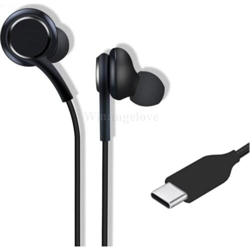 200Pcs/lot For Samsung S20 Type C Earphone USB-C Jack Headset Earphone Mic Volume Control For Galaxy A8S Note 10 S20
