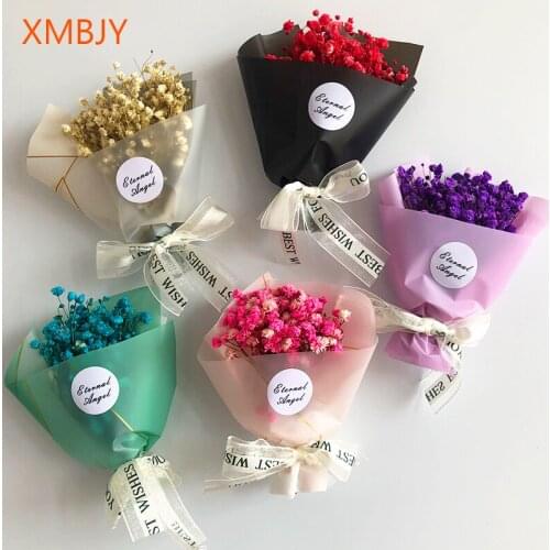 3D Simulation Gypsophila Dry Flower Bouquet Fridge Magnet Magnet Marriage Fridge Decoration Magnet Sticker Magnet Sticker