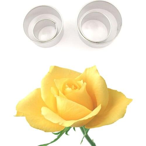 4 Pcs/Lot Briar Rose Flower Round Shape Stainless Steel Cake Sugar Friut Cookie Cutters Set Cake Decoration Biscuit Mold E169