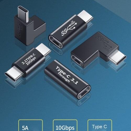 5pcs Fast Transmission Compatible with Type C Male and Female Series Adapter Converter for Cellphone Tablet Laptop