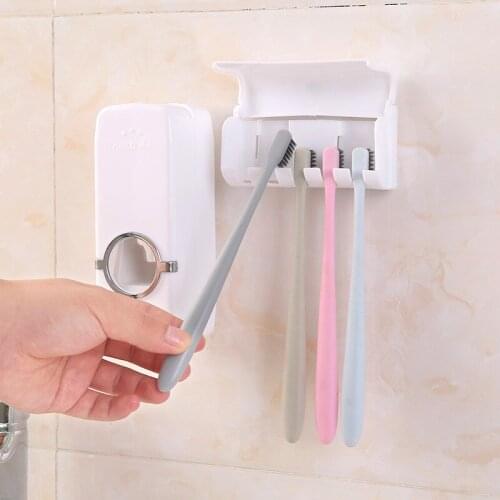 Bathroom Automatic Toothpaste Dispenser ABS Silicone Bathroom Accessories Toothpaste Holder Home Lazy Toothpaste Squeezer