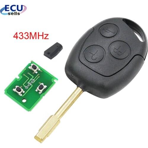 Car Remote Key for Ford Fusion Focus Mondeo Fiesta Galaxy 3 Buttons 433Mhz FO21 Blade