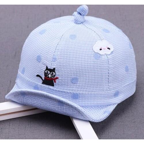 Baby Casual Baseball Caps New Hat Cartoon Cat Baseball Cap Fashion Unisex Childrens Sun Hat 0-24 Months s