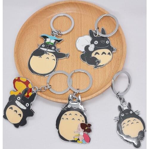 Totoro keychain key ring cute anime key chain key holder high quality portachiavi chaveiro llaveros hombre bag charm