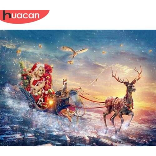 HUACAN 5D DIY Diamond Painting Christmas Cross Stitch New Arrival Diamond Embroidery Landscape Mosaic Handmade Gift