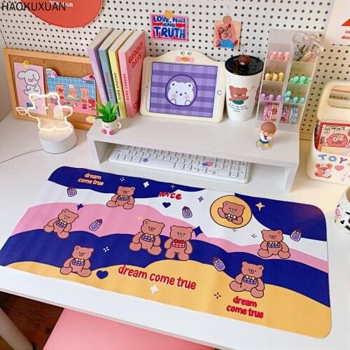 Large Cute Mouse Pad Waterproof Desktop Oil-proof Non-slip Desk Mat Gaming Students Writing Pad Accessories