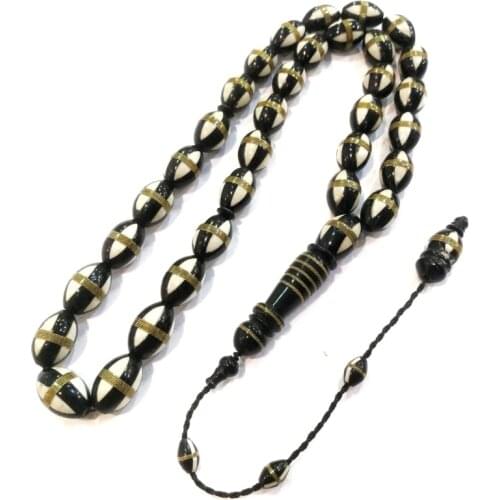 Tasbih Prayer Bead Muslim kuka rosary tesbih camel bone high quality tespih wood 33 natural palm fruit brass lathe and handmade