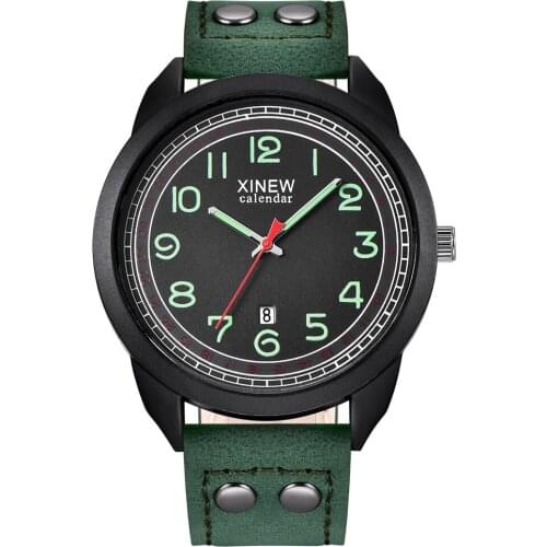 Mens Luminous Round Quartz Wristwatches Sport Watch Military Watch For Men Mechanical Watch Manual Winding Relogio Masculino