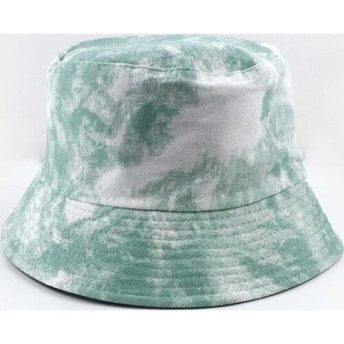 2021 New Summer Tie-dyed fisherman hat Mens and womens beach caps Sun hat Fishing hat wholesale