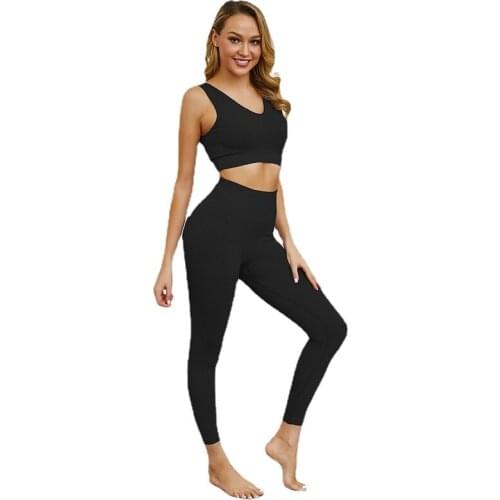 New Back Shaping Yoga Fitness Suit Seamless Womens Moisture Wicking Workout Clothes Women