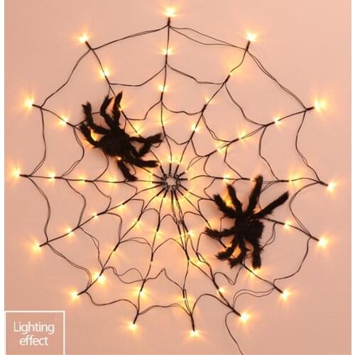 New Luminous Spider Web Led Light Halloween Ghost Festival Theme Decoration Lighting Waterproof Home Decoration