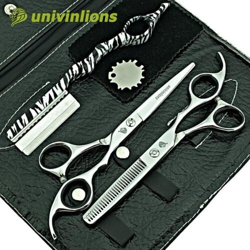 Univinlions 6 inch micro serrated hairdressing scissors hairdresser small teeth professional hair scissors haircut shears