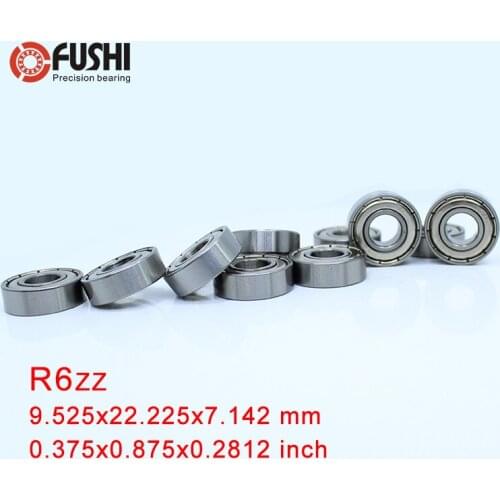 R6ZZ Bearing ABEC-1 10PCS 3/8"x7/8" 9/32" inch Miniature R6 ZZ Ball Bearings For RC Models R6-2Z