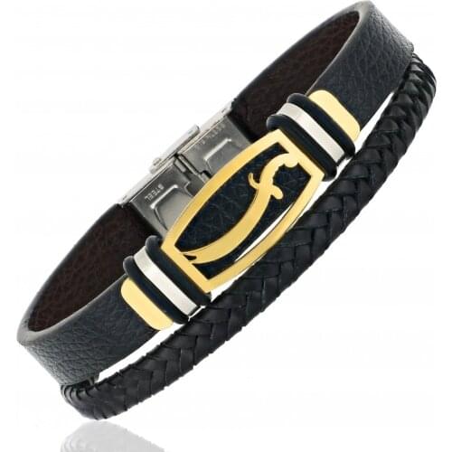 Sword Adjustable Charm 316L Stainless Steel Bangle Wristband Hz Ali Bracelet