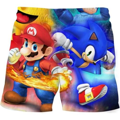 Boy Shorts Summer Baby Girl Shorts Children Boy Girls Toddler Kids Beach Short Sports Pants Kids 3D Sonic Cartoon Leisure Shorts