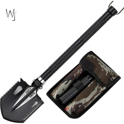 Outdoor Engineer Shovel Multi-function Military Shovel Folding Small Portable Fishing Shovel Garden Tools