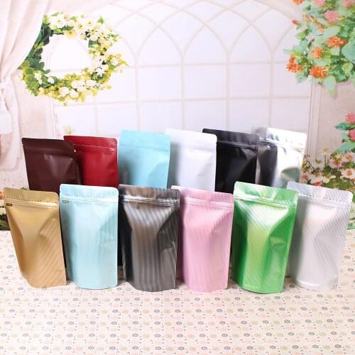 250g High Barrier Kraft Paper Stand up Zipper Coffee Pouch Bag Zip Lock Food Gift Cookie Baking Packaging Aluminum Foil Bag