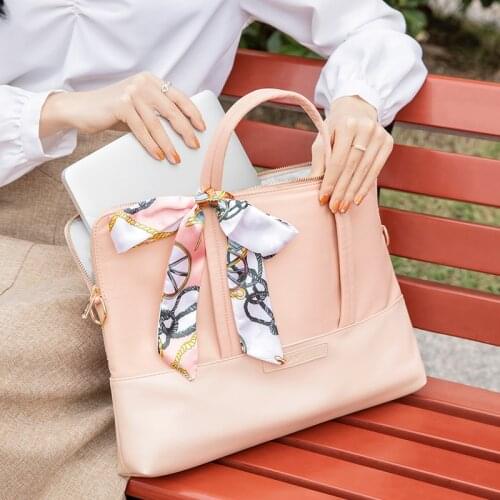 Moisture-Proof Briefcases Portable Women Shoulder Bags Travel Convenient Document Laptop Charger Mobile Power Storage Organizer