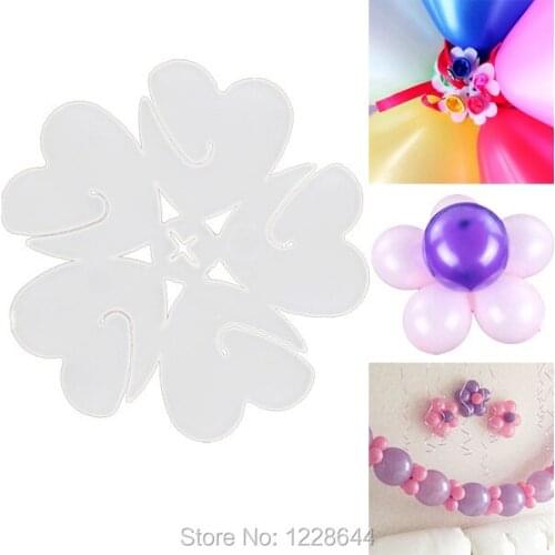 Balloon decoration Flower Balloon clips Wedding decoration Party supplies Helium balloon partner Good use white 50 pcs/lot