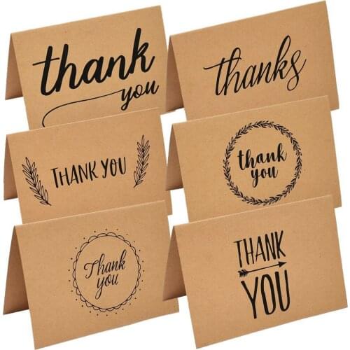 10Pcs Kraft Paper Thank You Card Large 4x6'' Business Note Cards Perfect For Graduation Baby Shower Wedding Greeting Cards