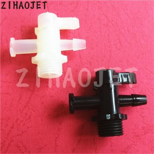 16pcs wholesale Inkjet solvent / UV printer Allwin Flora Mutoh Mimaki three way manual valve / Plastic ink tube fitting