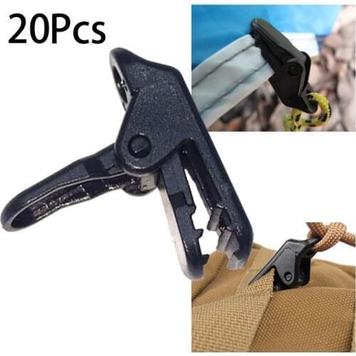 20pcs Tarpaulin Clip Heavy Duty Outdoor Camping Supplies Canopies Tent Awning Clamp Tarp Clips Black Waterproof Clip Set 캠핑용품