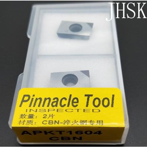 2pcs APKT1604 CBN APKT1604PCD carbide Diamond insert For Lathe For Turning Tools blade High cost performance