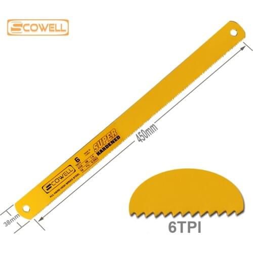 30% Off 5 PCS Steel Saw Blades Power Hacksaw For Wood 450*38*1.6mm 6TPI HSS Material Type Cutting Machine Saw Blades