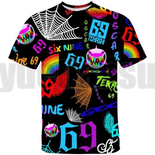 3D Anime Tekashi 69 Children Tops Tee Summer Cartoon 6ix9ine T-shirt O-Neck Album GOOBA TShirts Oversize Graphic Tee Shirt Men