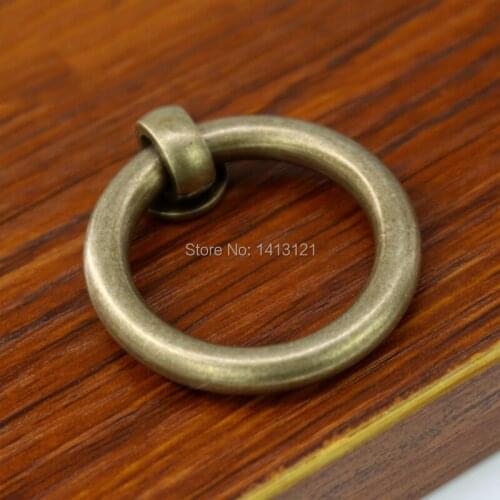 8cm Chinese Antique Circle Drawer Knob Furniture Hardware Wardrobe Cabinet Shoe Door Handle Closet Cone Vintage Pull Ring