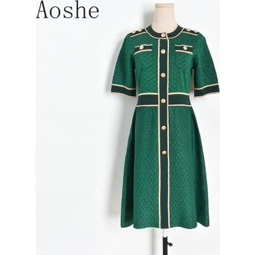 Aoshe Fashionable Knitted Dresses