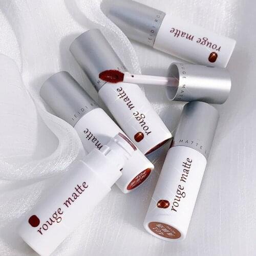 1 Pcs Velvety Matte Lipstick Long Lasting Nonstick Cup Not Fade Makeup Cosmetics For Girl Women DL