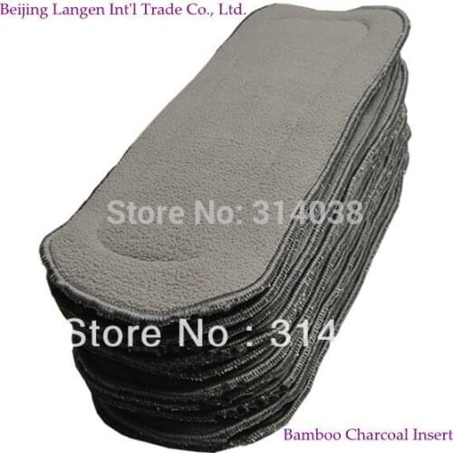 Free shiping bamboo charcoal insert for baby cloth diaper 20pcs wholesales