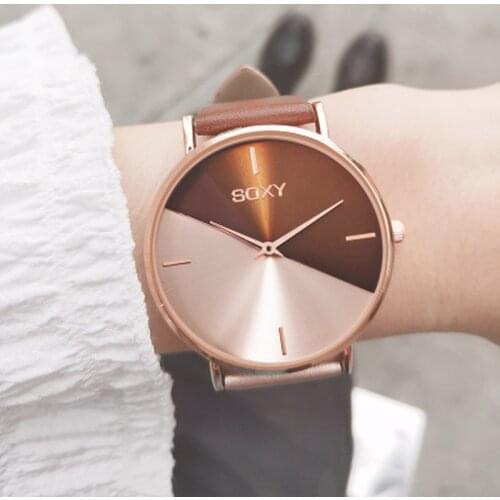 Top Brand Womens Watch Leather Rose Gold Dress Female Clock Luxury Brand Design Women Watches Simple Fashion Ladies Watch