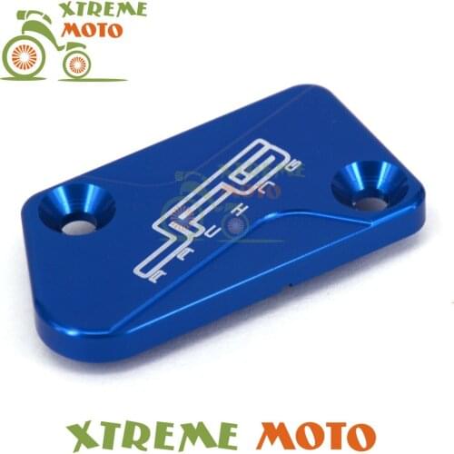 CNC Blue Motorcycle Front Brake Fluid Reservoir Cover Cap For YZ YZF YZX YZFX YZ125 YZ250 YZ250F YZ426F YZ450F YZ250X YZ250FX