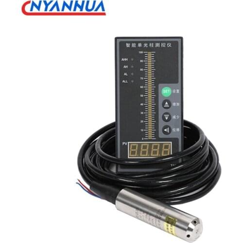 Pressure Liquid Level Transmitter Liquid Level Sensor Probe Drop-In Water Level Sensor Digital Display Gauge 4-20MA 220V