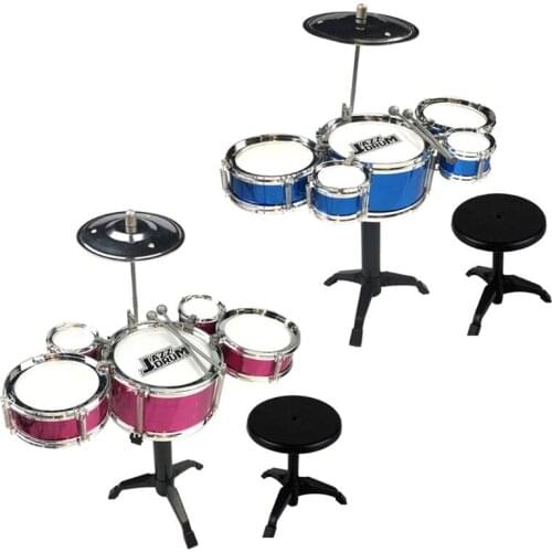 Children Jazz Drum Set with Sticks Musical Educational Instrument Mini Band Play Toy for Kids 97BC juguetes