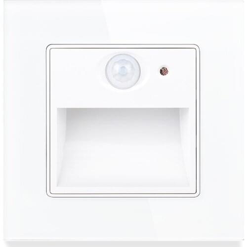 Esooli New Arrival Porch / Corridor / Corner / Stair Lamp Wall Footlights Switch Human Body Sensor Lamp Crystal Glass Panel