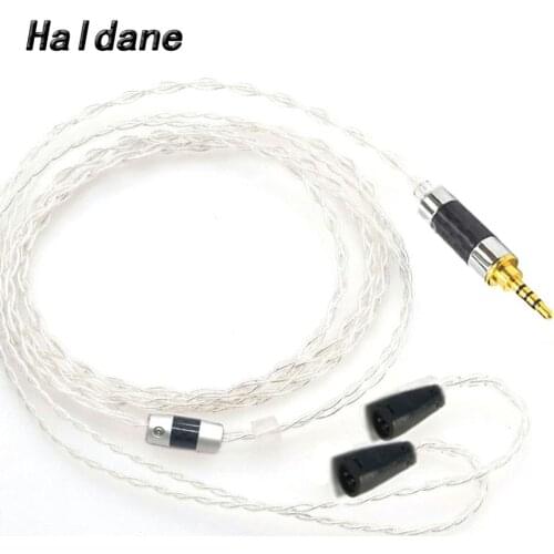 Haldane HIFI 2.5/3.5/4.4mm Balanced 4 Cores Silver Plated Headphone Upgrade Cable for IE8 IE8i IE80 IE80s Headphones
