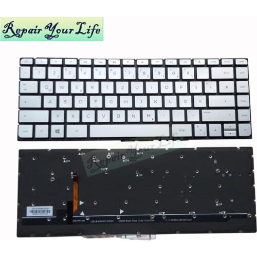 Laptop keyboard for HP Spectre x360 15-ap000 15t-ap000 German standard GR keyboard silver with backlit new 841266-041 HPM15G83