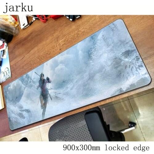 Tomb raider mouse pad gamer 900x300mm notbook mouse mat large gaming mousepad Customized pad mouse PC desk padmouse accessories