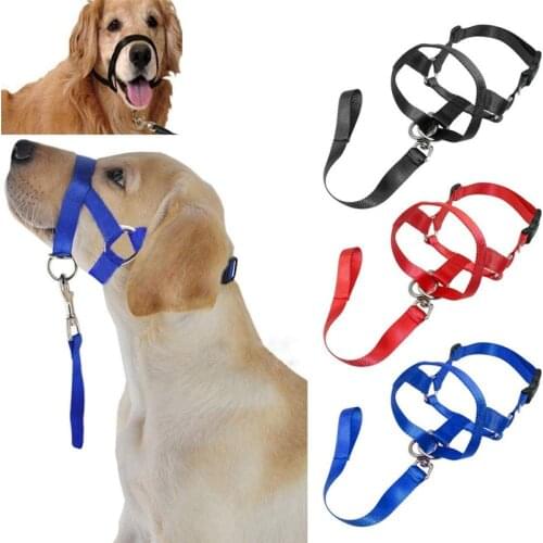 Creative Dog Halter Halti Training Head Collar Gentle Leader Harness Nylon Breakaway All Seasons Usefull Harnesses Lead hot