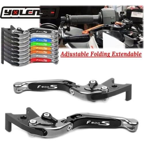 LOGO F800S For BMW F800S F800 S 2006-2014 2013 2012 Motorcycle Accessories Adjustable Folding Extendable Brake Clutch Levers